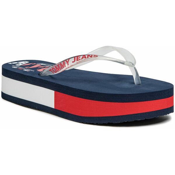Tommy Jeans Japonki Pop Color Mid Beach Sandal EN0EN00853 Granatowy
