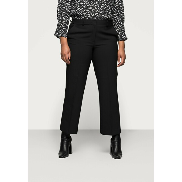 Selected Femme Curve SLFRIGA WIDE PANT Spodnie materiałowe black SEW21A004