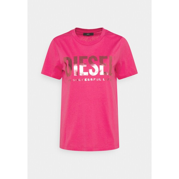 Diesel SILY T-shirt z nadrukiem pink DI121D0F3