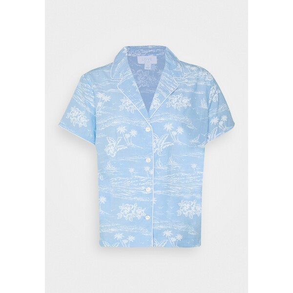 GAP POPLIN Koszulka do spania blue hawaiian floral GP081Q014