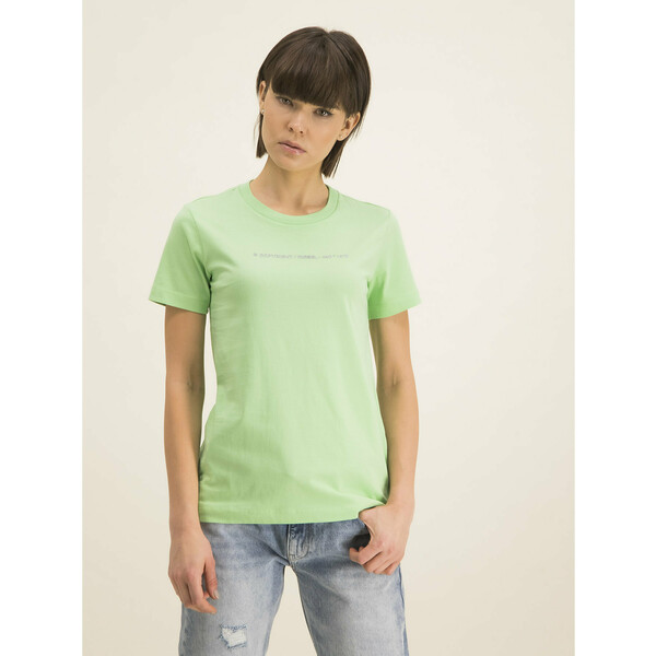 Diesel T-Shirt T-Sily-Copy T 00SBGH 0HERA Zielony Regular Fit