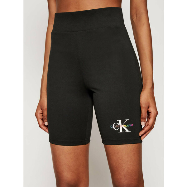 Calvin Klein Jeans Szorty sportowe J20J217221 Czarny Slim Fit