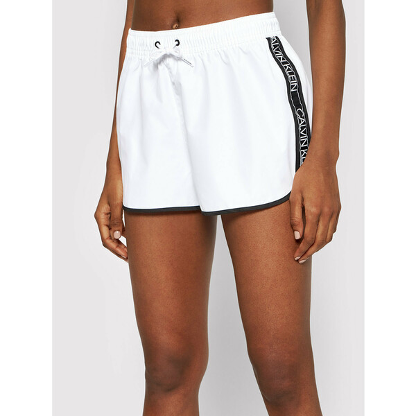Calvin Klein Swimwear Szorty plażowe KW0KW01361 Biały Regular Fit