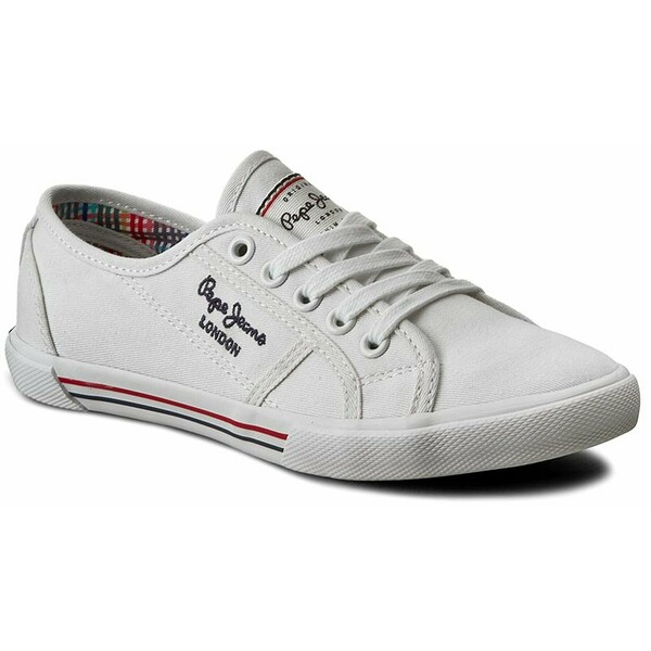 Pepe Jeans Tenisówki Aberlady Basic 17 PLS30500 Biały
