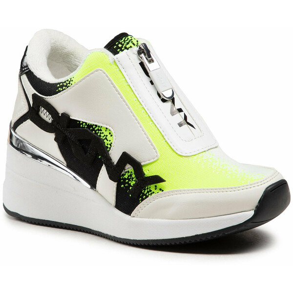 DKNY Sneakersy Parlan Zip Up Wedge Sneaker K1122924 Biały