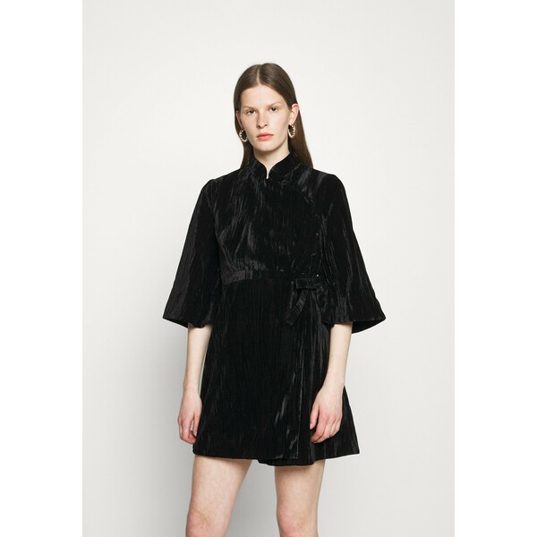 Alexa Chung KIMONO WRAP DRESS Sukienka letnia black A2B21C001