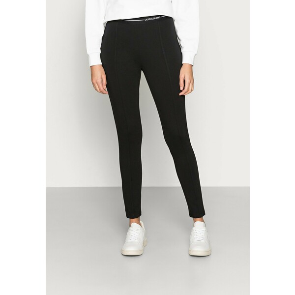Calvin Klein Jeans MILANO LOGO ELASTIC Legginsy black C1821A047