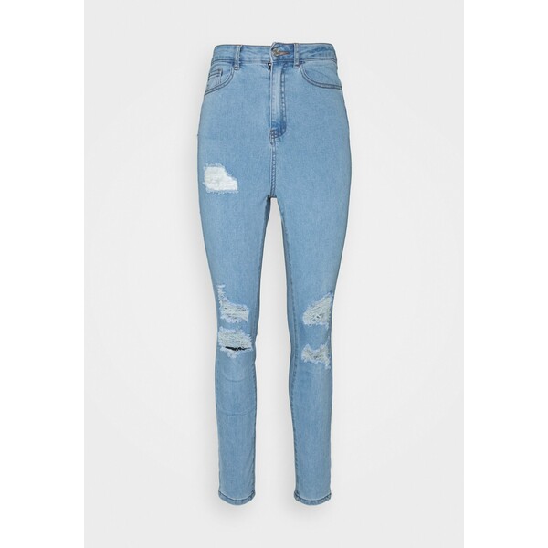 Missguided ASSETS RIPPED SINNER Jeansy Skinny Fit light blue M0Q21N09L