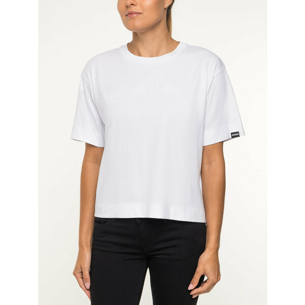 Napapijri T-Shirt Sait Cropped N0YINT Biały Oversize