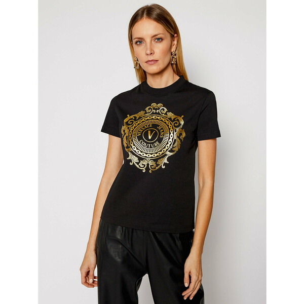 Versace Jeans Couture T-Shirt B2HWA7FA Czarny Regular Fit
