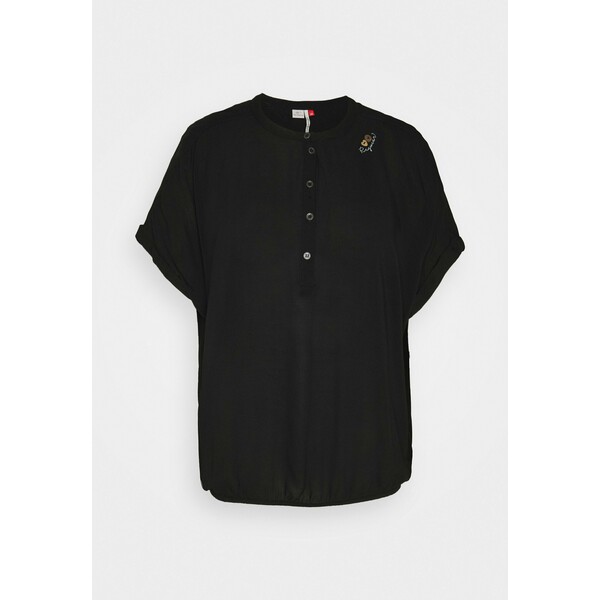 Ragwear Plus RICOTA T-shirt z nadrukiem black RAC21D018