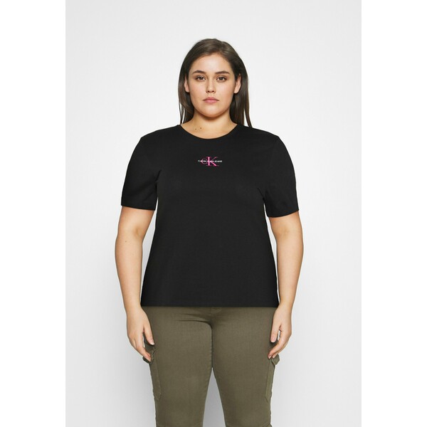 Calvin Klein Jeans Plus MONOGRAM LOGO TEE T-shirt basic black/party pink C2Q21D00T
