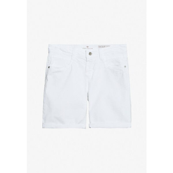 TOM TAILOR ALEXA BERMUDA Szorty jeansowe white TO221S02J