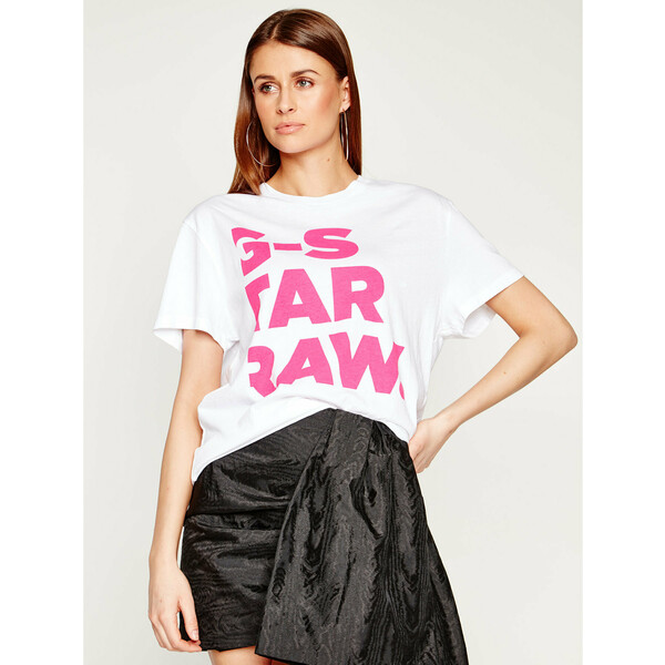 G-Star Raw T-Shirt Chrame D16281-4107-110 Biały Loose Fit