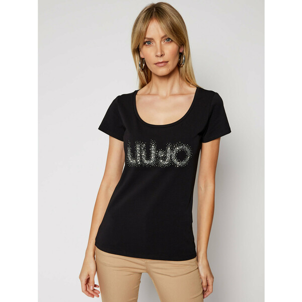 Liu Jo T-Shirt WA1060 J5003 Czarny Slim Fit