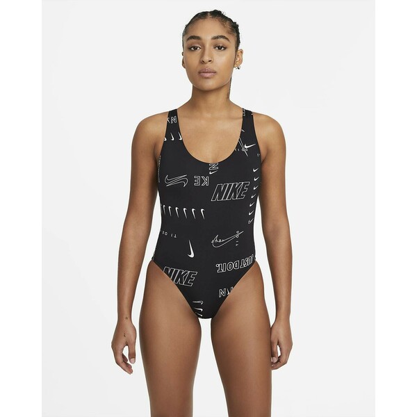 Jednoczęściowy damski kostium kąpielowy z tyłem w kształcie litery U Nike