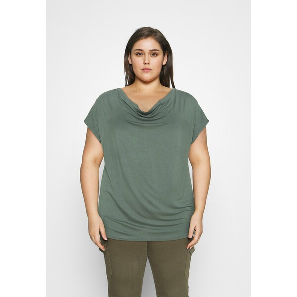 Anna Field Curvy T-shirt z nadrukiem green AX821D037-M11