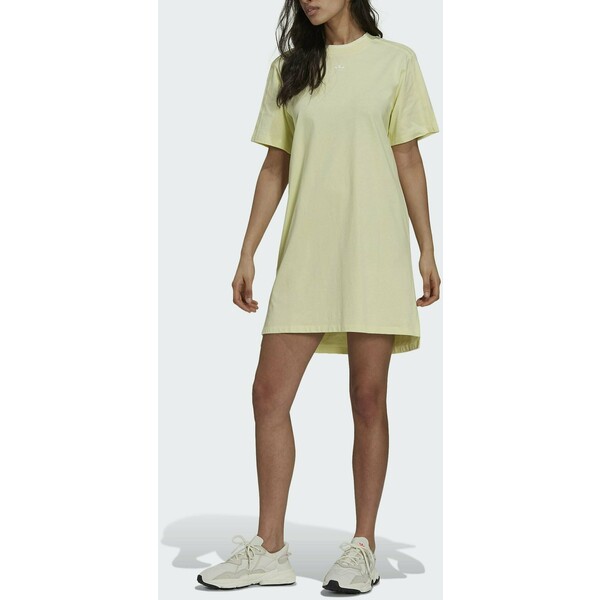 adidas Originals TENNIS LUXE DRESS ORIGINALS Sukienka z dżerseju haze yellow AD121C079