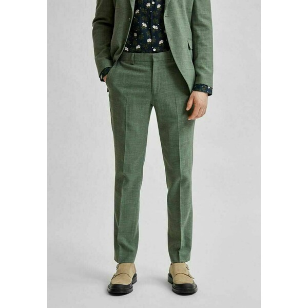 Selected Homme Spodnie materiałowe dark green SE622E0HD