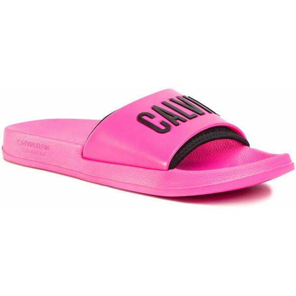 Calvin Klein Swimwear Klapki Slide KW0KW01033 Różowy