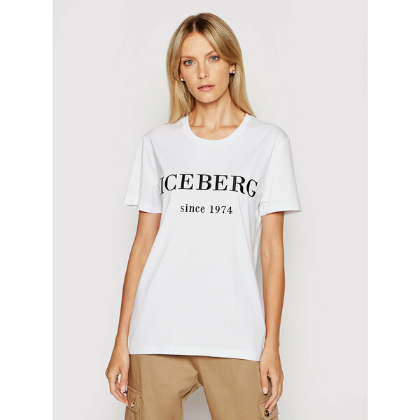 Iceberg T-Shirt 21EI2P0F09A6301 Biały Regular Fit