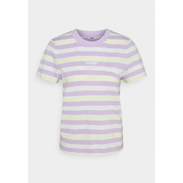 Wrangler HIGH REGULAR TEE T-shirt z nadrukiem pastel violet WR121D04N
