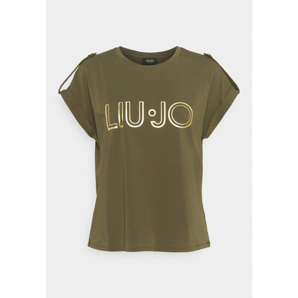 LIU JO T-shirt z nadrukiem feuille verte LI621D022