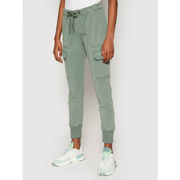Pepe Jeans Spodnie materiałowe Crusade PL211262 Zielony Regular Fit