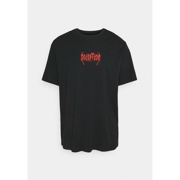 Pier One T-shirt z nadrukiem black PI922O0S1-Q11