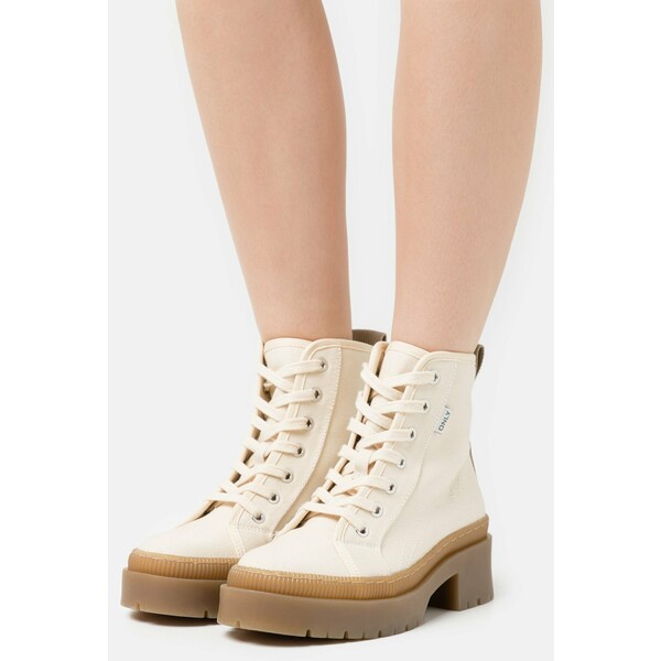 ONLY SHOES ONLPHOBE LACE UP BOOT Botki na platformie offwhite OS411N03T