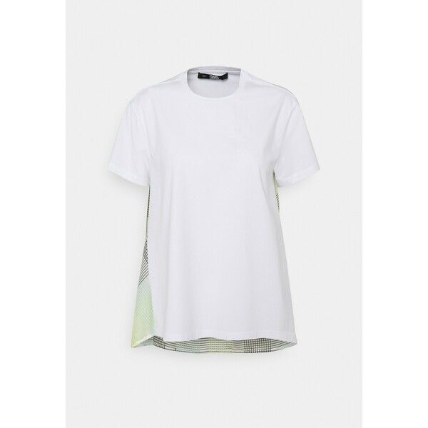 KARL LAGERFELD ORGANZA BACK T-shirt z nadrukiem white K4821D06G