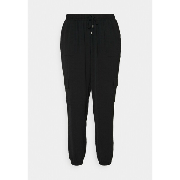 Zizzi CAJOY LONG PANT Spodnie materiałowe black Z1721A0CV