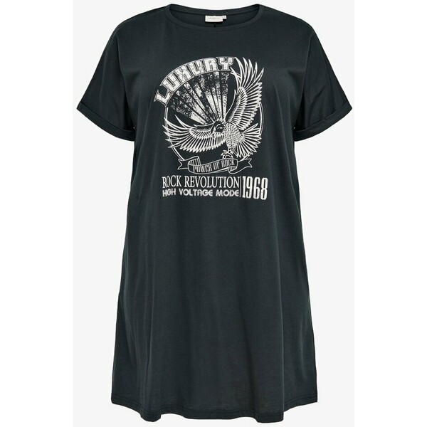 ONLY Carmakoma T-shirt z nadrukiem black ONA21C09O