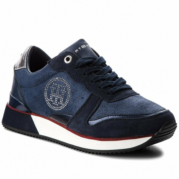 Tommy Hilfiger Sneakersy Stud City Snea FW0FW03229 Granatowy