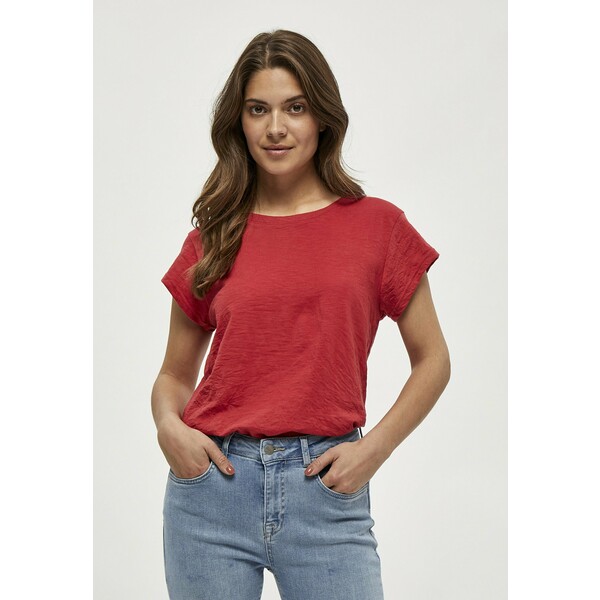 Minus LETI T-shirt basic berry red M0721D00R