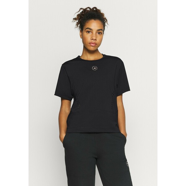 adidas by Stella McCartney TEE T-shirt z nadrukiem black AD741D07T