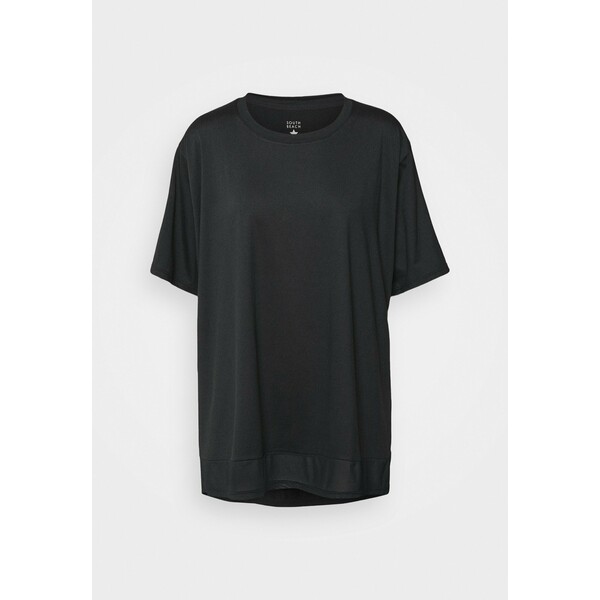 South Beach T-shirt z nadrukiem black SOH41D013