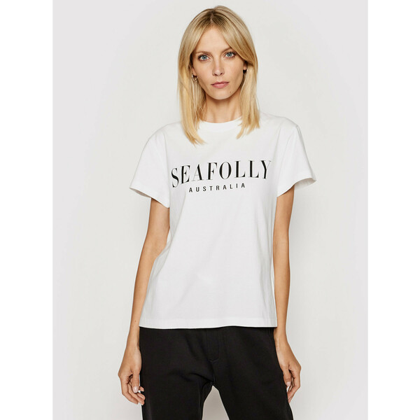 Seafolly T-Shirt Leisure 54570 Biały Regular Fit