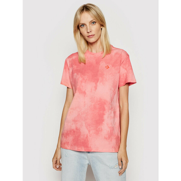 Converse T-Shirt Wash Effect 10021466.A03 Różowy Standard Fit
