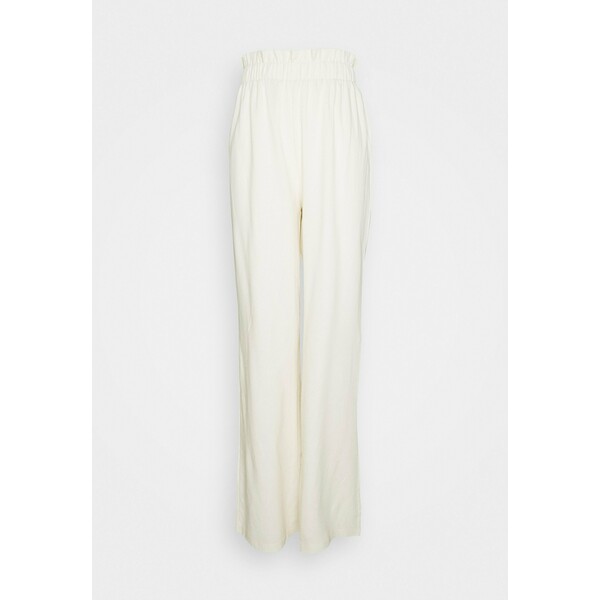 Missguided Tall PAPERBAG WIDE LEG TROUSER Spodnie materiałowe cream MIG21A06I