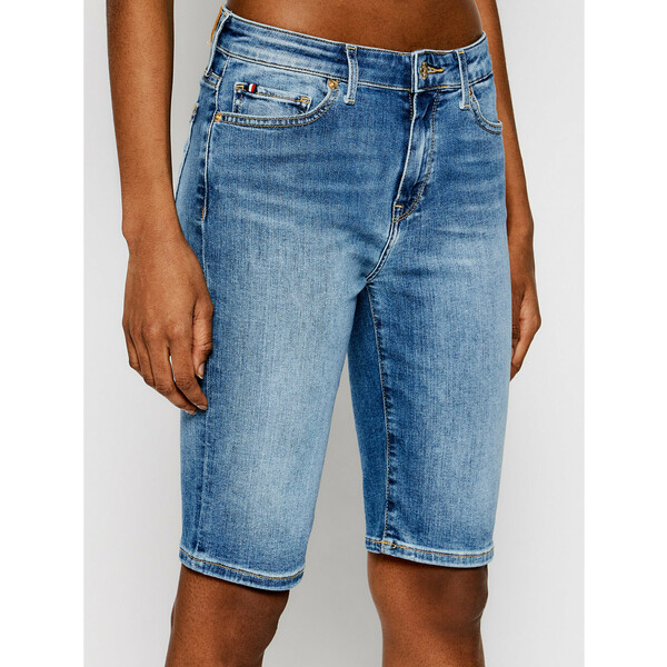 Tommy Hilfiger Szorty jeansowe Flex Venice WW0WW30528 Granatowy Slim Fit