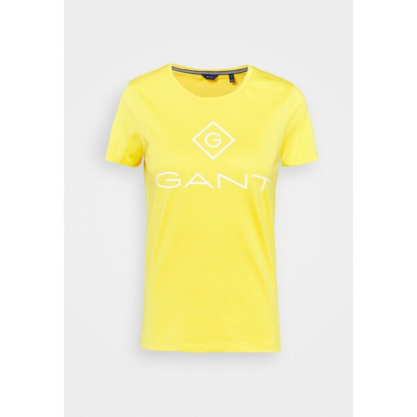 GANT LOCK UP T-shirt z nadrukiem solar power yellow GA321D054