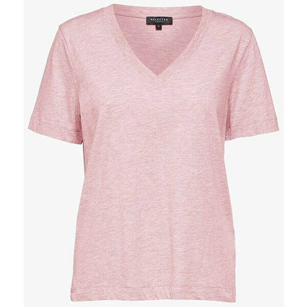 Selected Femme SLFSTANDARD V NECK TEE T-shirt basic primrose pink SE521D0DG