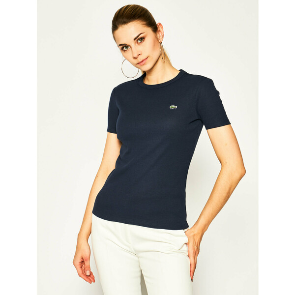 Lacoste T-Shirt TF5463 Granatowy Regular Fit