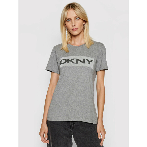 DKNY T-Shirt P02ARCNA Szary Regular Fit