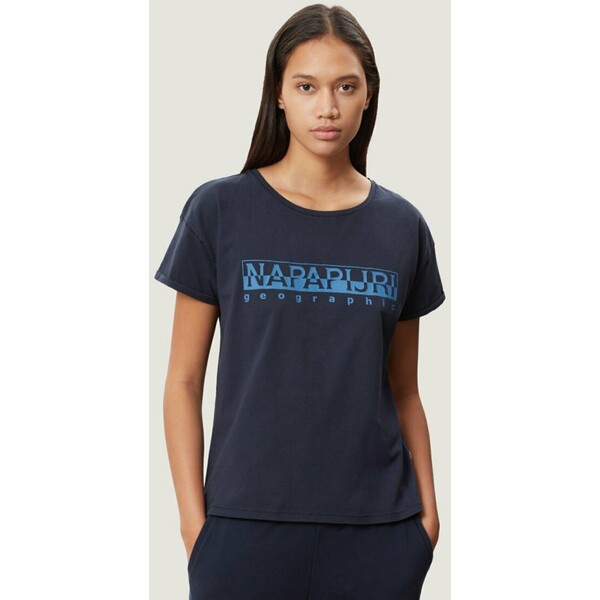 Napapijri SEVORA T-shirt z nadrukiem light blue NA621D048