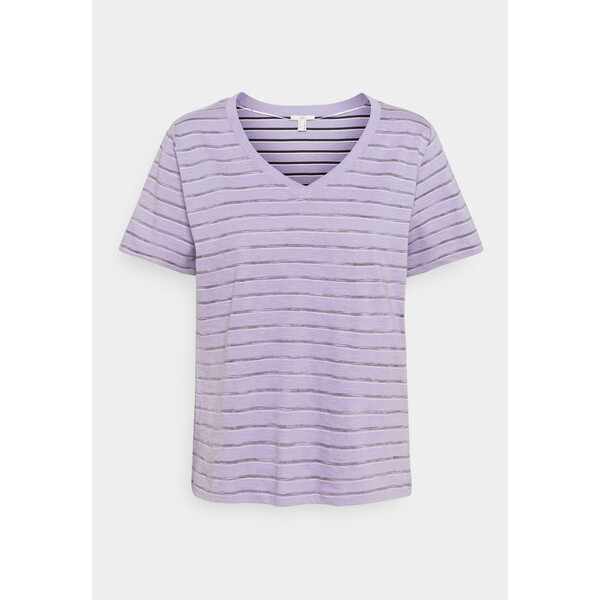 edc by Esprit STRIPE T-shirt z nadrukiem purple/purple ED121D1IM