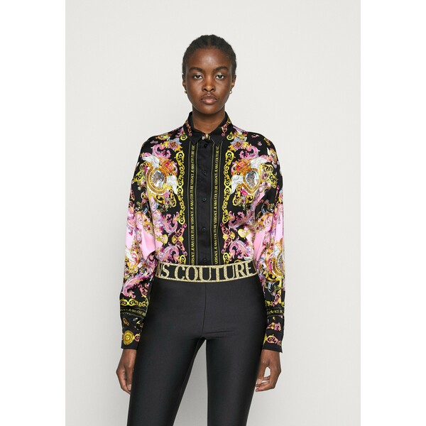 Versace Jeans Couture LADY SHIRT Koszula black/pink confetti VEI21E013