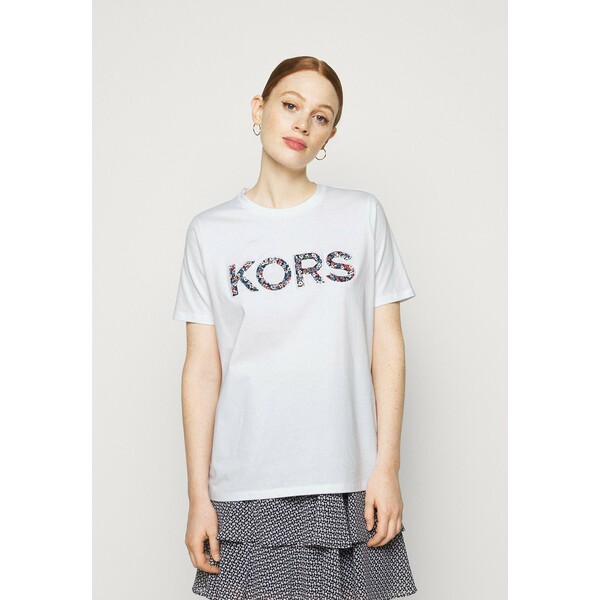 MICHAEL Michael Kors LOGO T-shirt z nadrukiem white MK121D04N