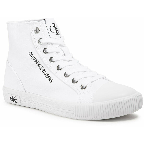 Calvin Klein Jeans Trampki Vulcanized Sneaker Highlaceup Co YW0YW00049 Biały